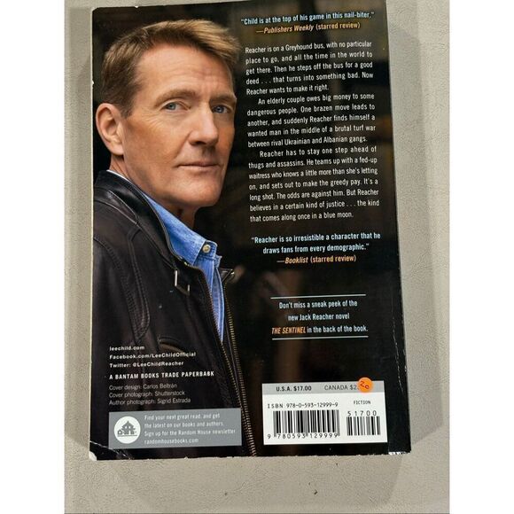 Lee Child’s book Blue Moon, featuring Jack Reacher, Paperback - Picture 2 of 3